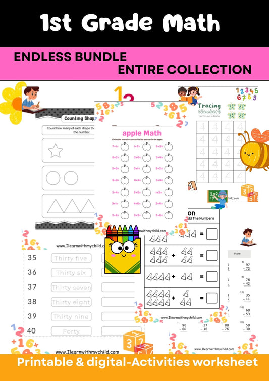 Ultimate Math Worksheets Mega Bundle Grades 1–4 | 2,000+ Printable Pages