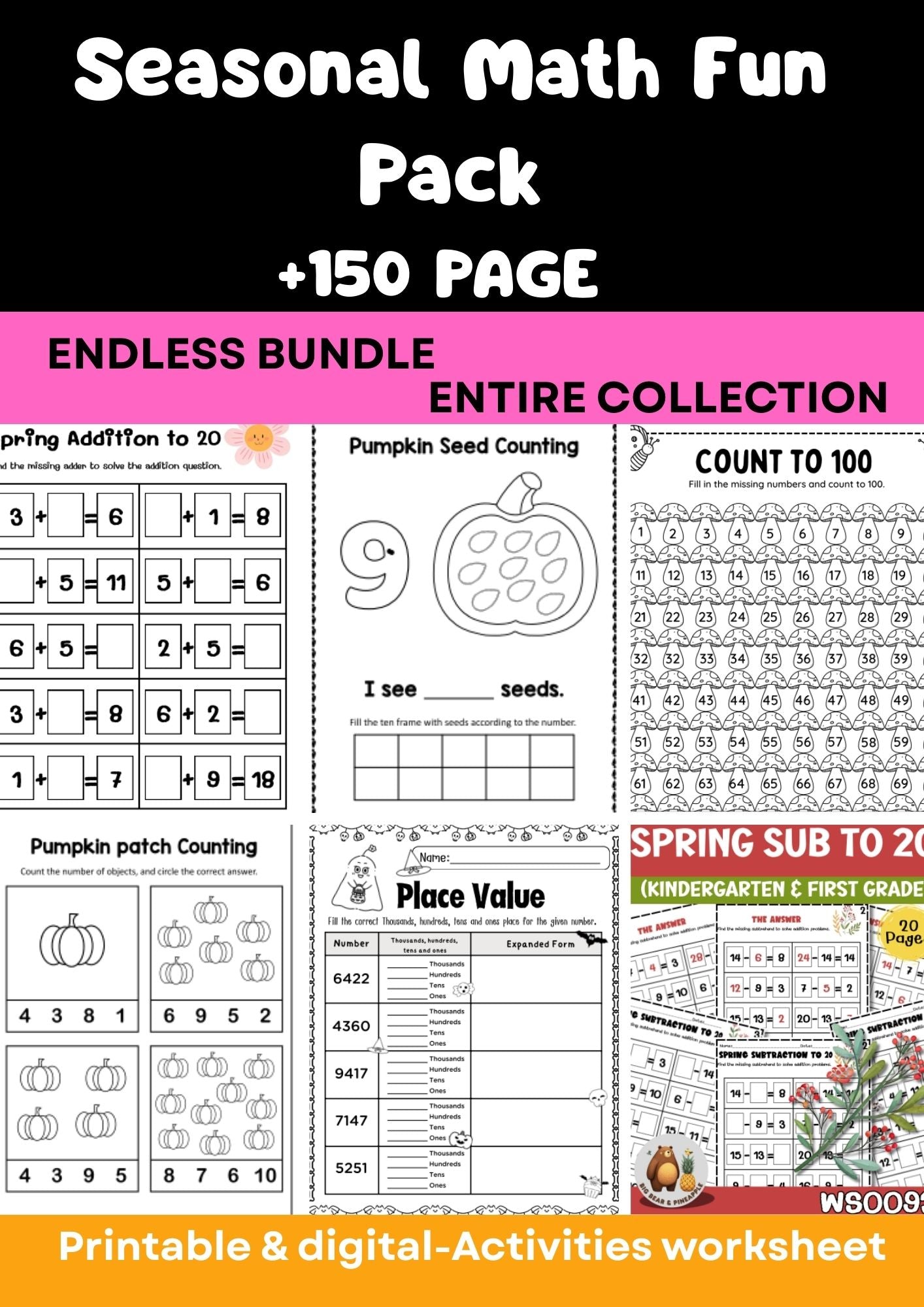 Seasonal Math Fun Pack