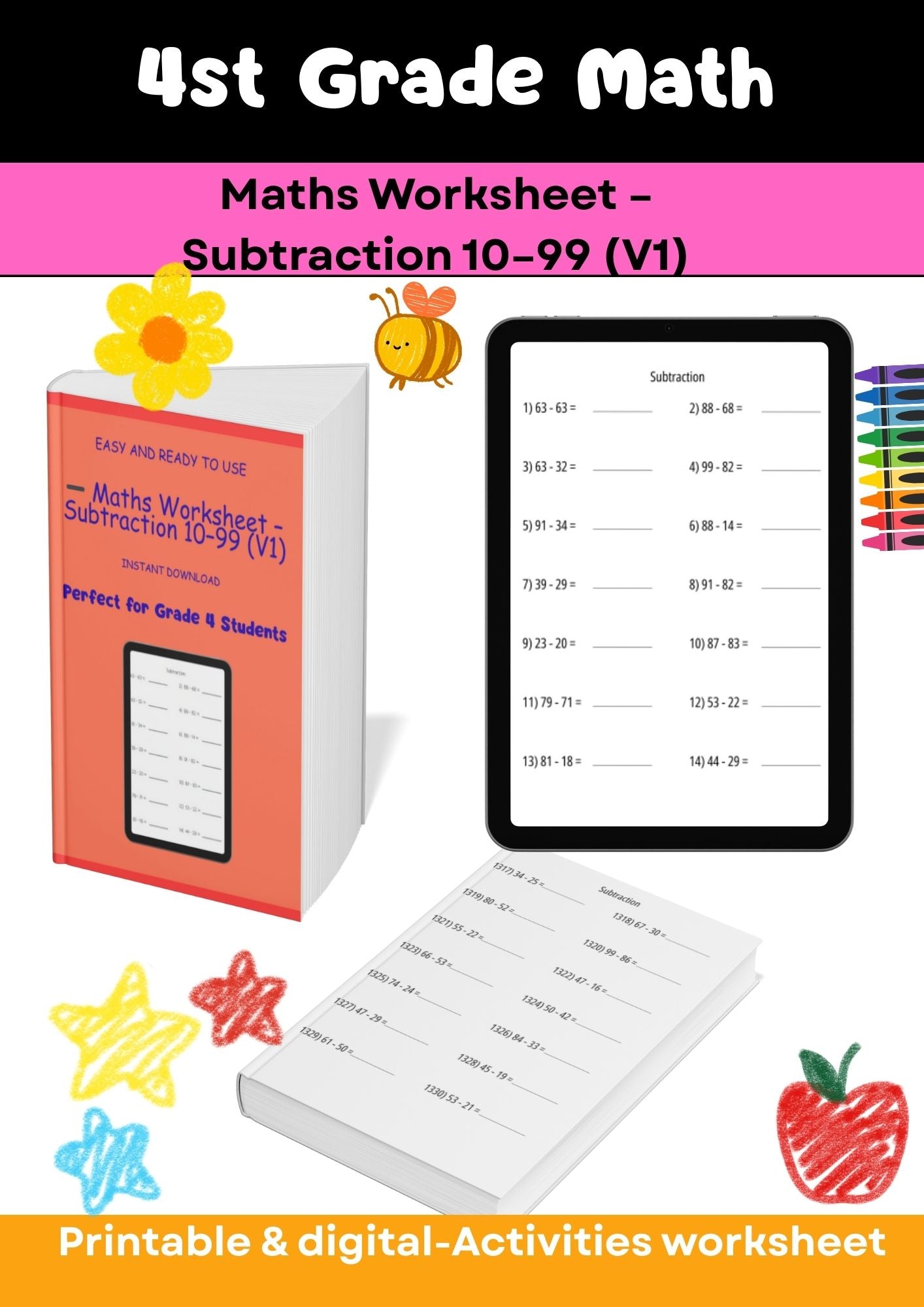 Grade 4 – Advanced Math Worksheets Collection