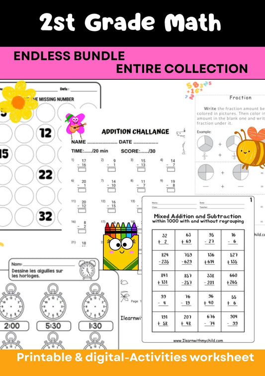 Grade 2 – Math Worksheets Super Pack