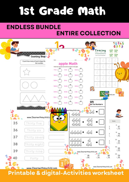 Grade 1 – Math Worksheets Mega Bundle