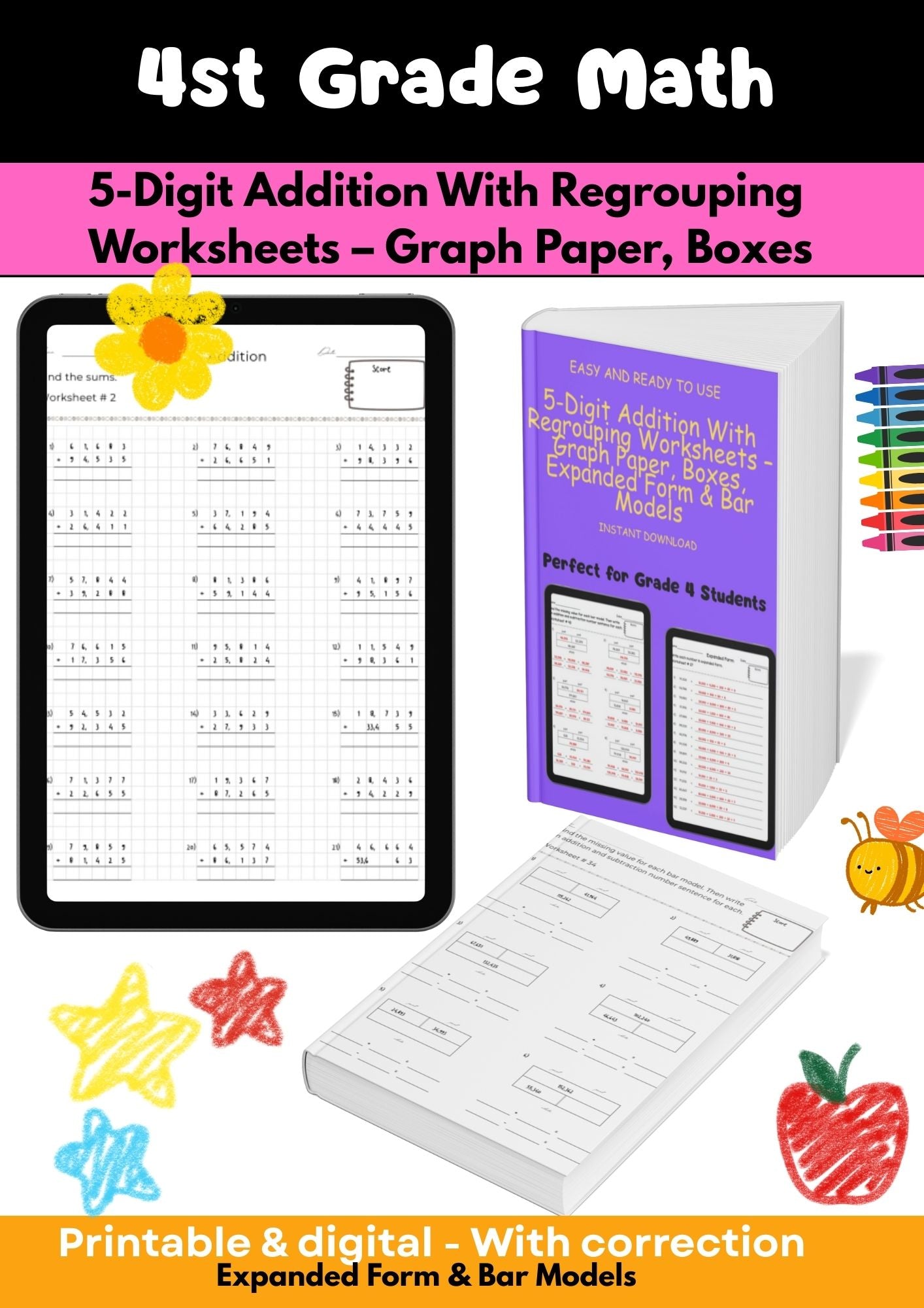 Grade 4 – Advanced Math Worksheets Collection
