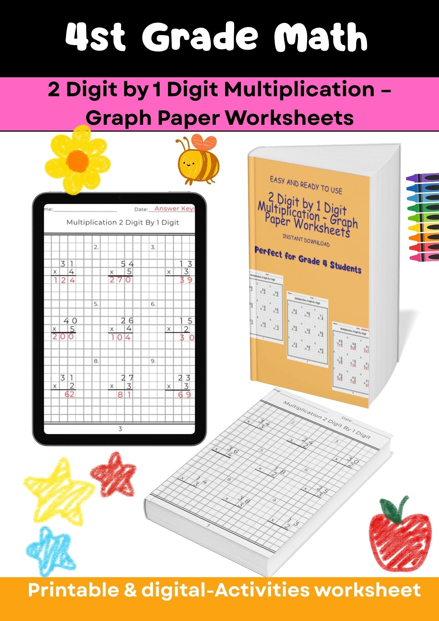 Grade 4 – Advanced Math Worksheets Collection