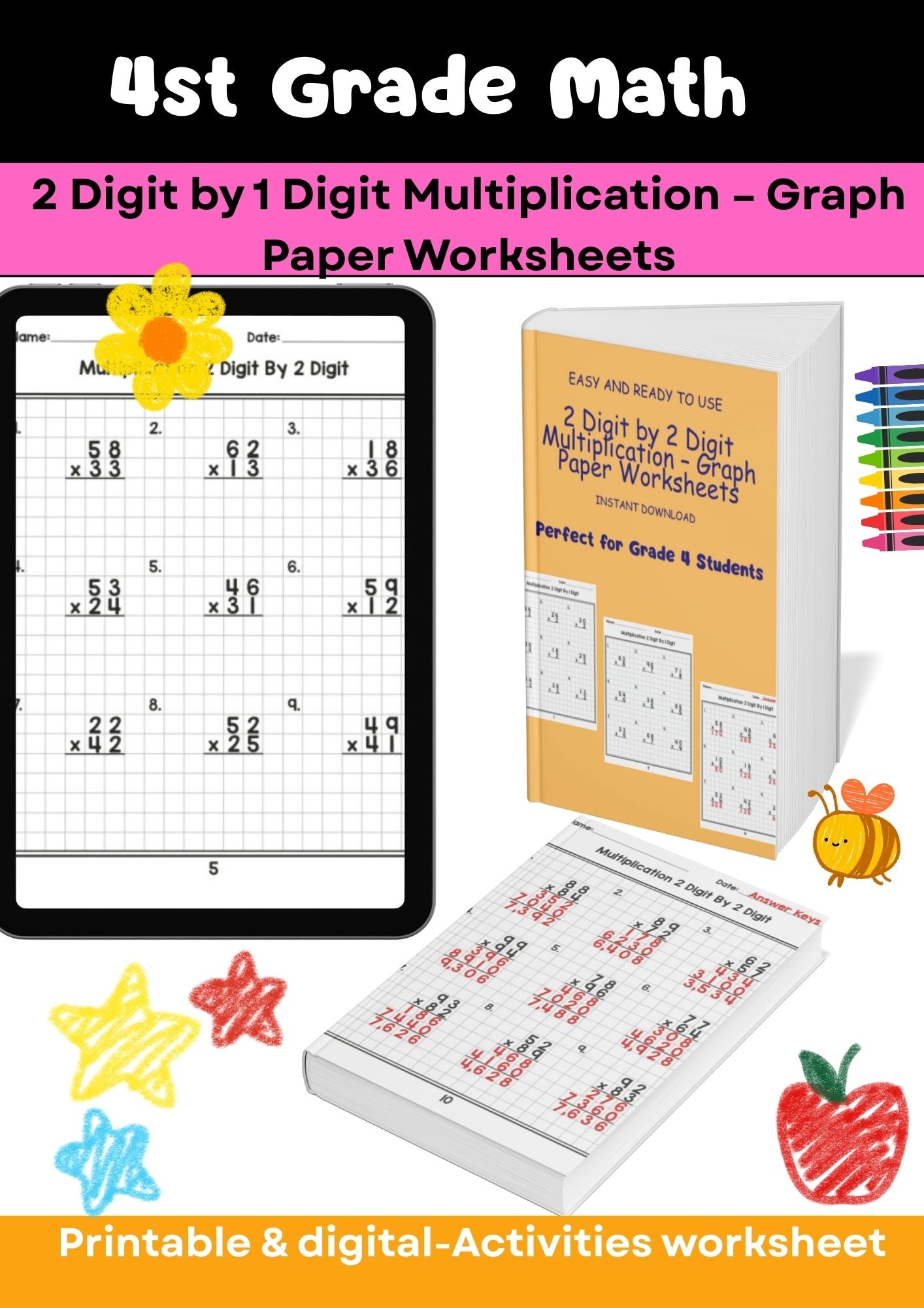 Grade 4 – Advanced Math Worksheets Collection