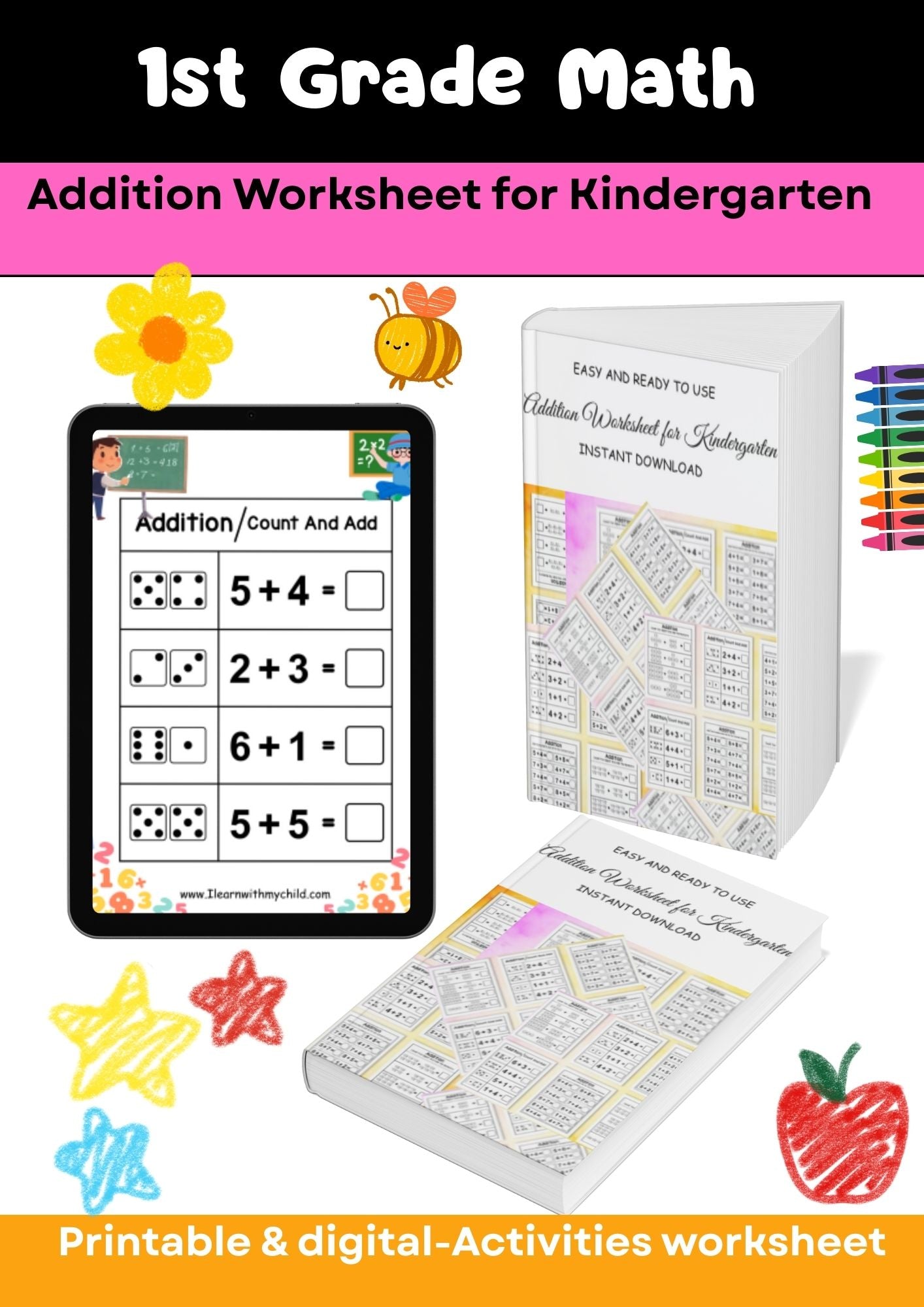 Grade 1 – Math Worksheets Mega Bundle