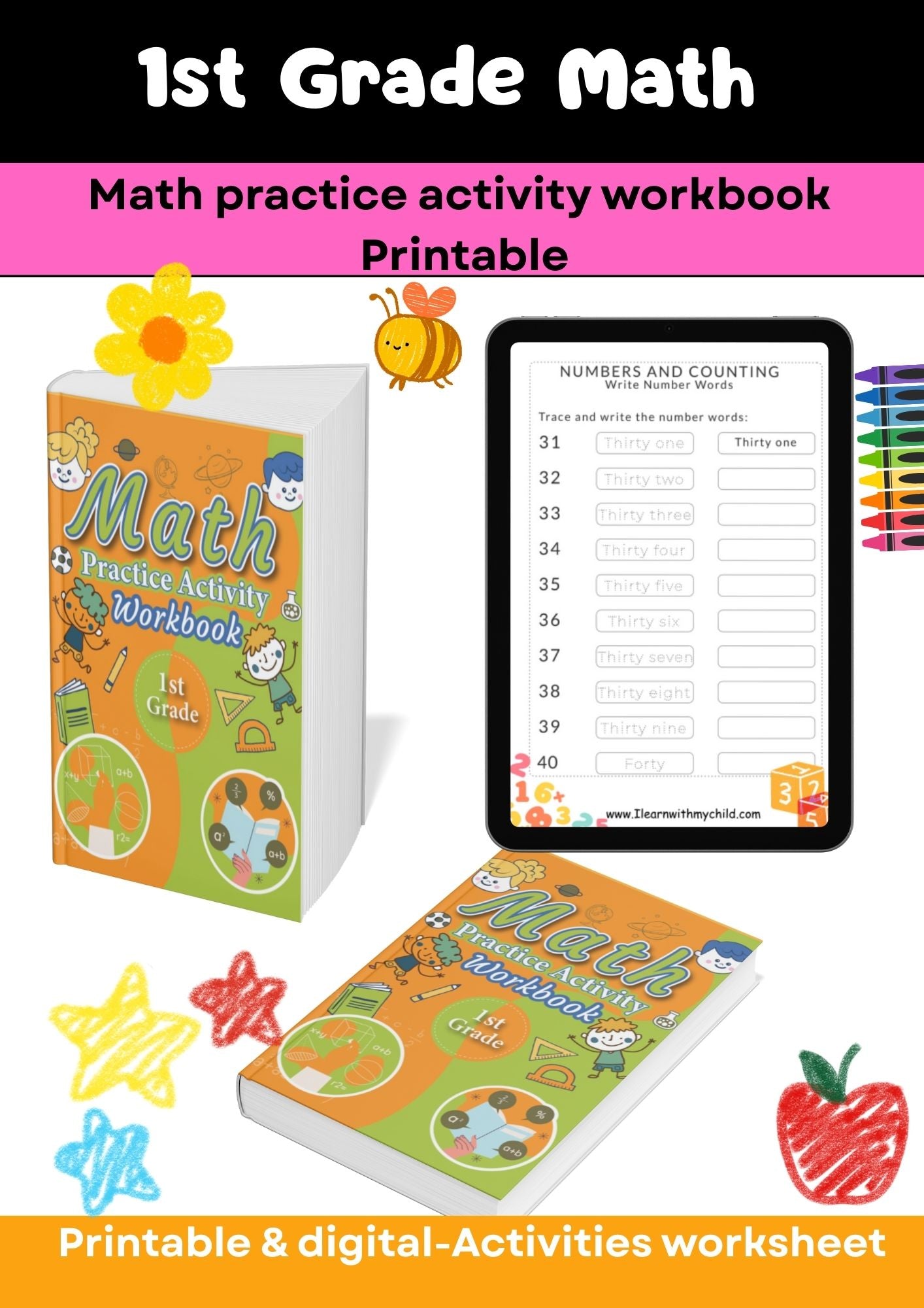 Grade 1 – Math Worksheets Mega Bundle
