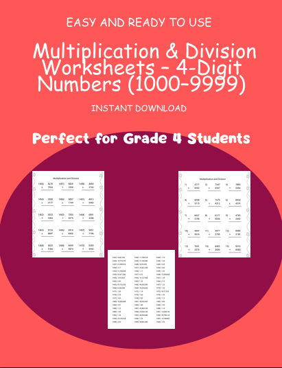 Multiplication & Division Practice Pack