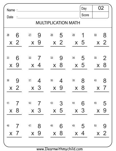 Multiplication & Division Practice Pack