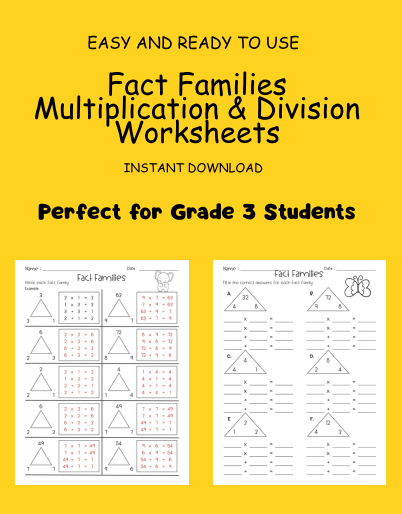 Multiplication & Division Practice Pack