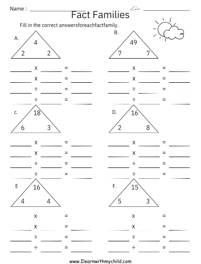 Multiplication & Division Practice Pack