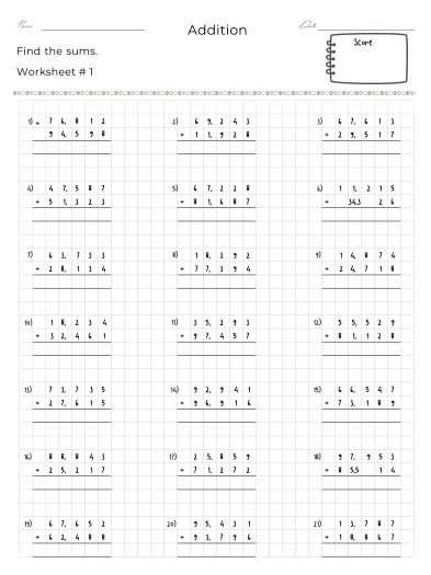 Addition & Subtraction Mega Pack