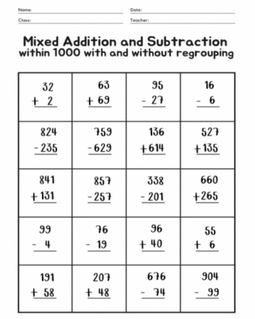 Addition & Subtraction Mega Pack